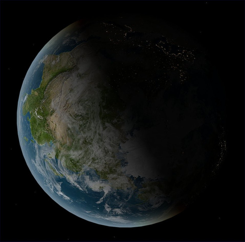 Earth Asia Terminator View