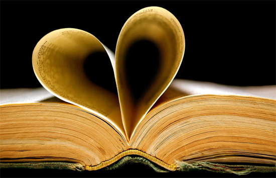 Book and heart. Photo © Carlos Porto