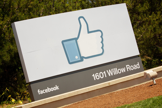 The welcome sign at Facebook corporate HQ in Menlo Park, CA. Photo © Marcin Wichary The welcome sign at Facebook corporate HQ in Menlo Park, CA. Photo © Marcin Wichary